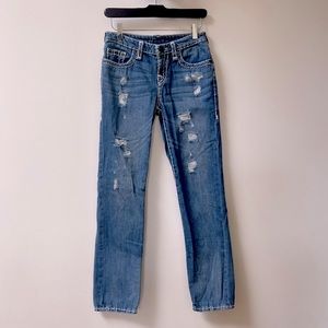 True Religion Ripped Denim Jeans